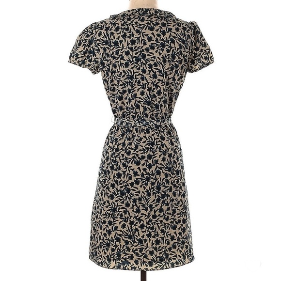 LOFT Black and Cream Floral Dress - Picture 2 of 8